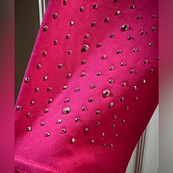 NWT Razzle Dazzle Long Sleeve Pink Stud Bodysuit. Infinity Boutique - Picture 3 of 4